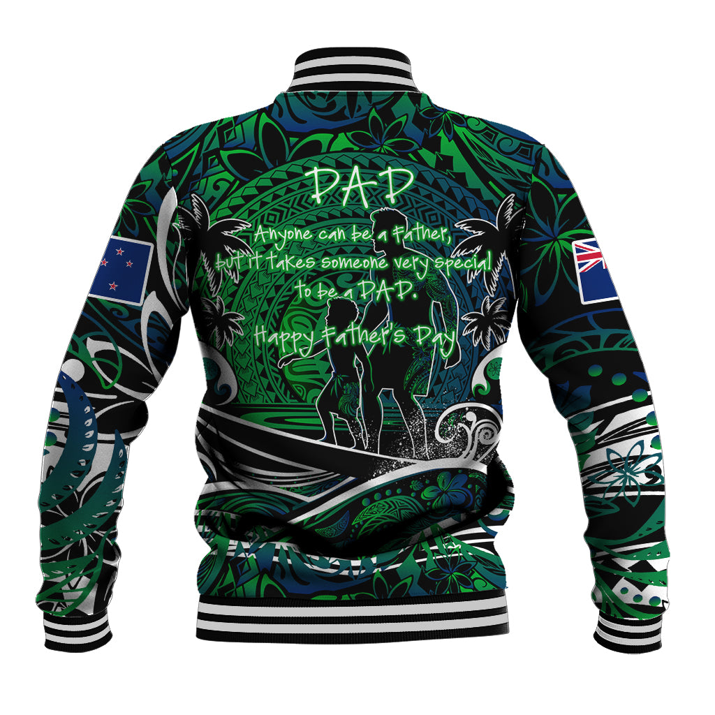 Father's Day New Zealand Baseball Jacket Special Dad Polynesia Paradise DT02 - Polynesian Pride