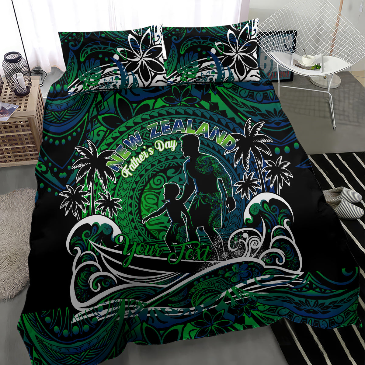 Father's Day New Zealand Bedding Set Special Dad Polynesia Paradise DT02 - Polynesian Pride