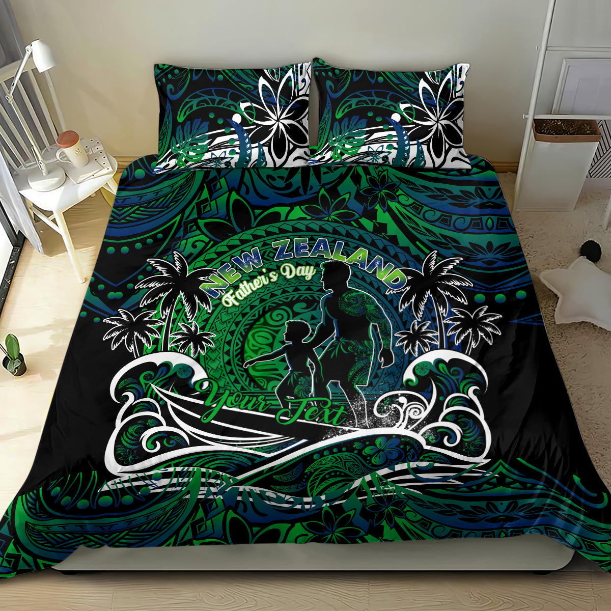 Father's Day New Zealand Bedding Set Special Dad Polynesia Paradise DT02 - Polynesian Pride