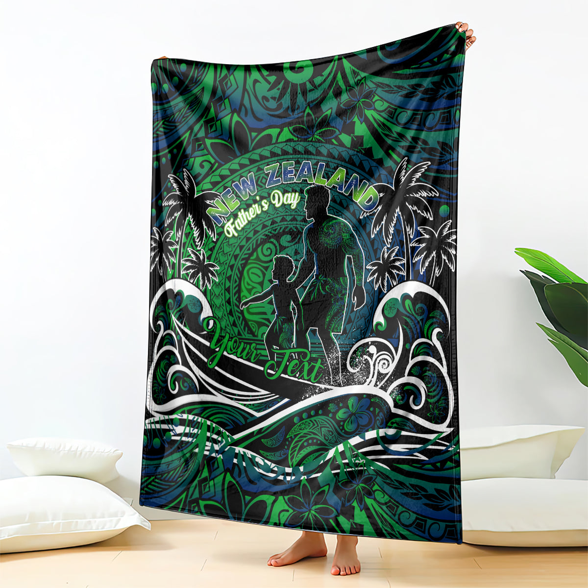Father's Day New Zealand Blanket Special Dad Polynesia Paradise DT02 - Polynesian Pride