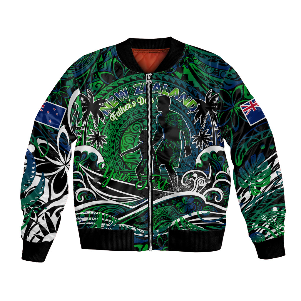 Father's Day New Zealand Bomber Jacket Special Dad Polynesia Paradise DT02 Unisex Green - Polynesian Pride