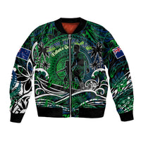 Father's Day New Zealand Bomber Jacket Special Dad Polynesia Paradise DT02 Unisex Green - Polynesian Pride