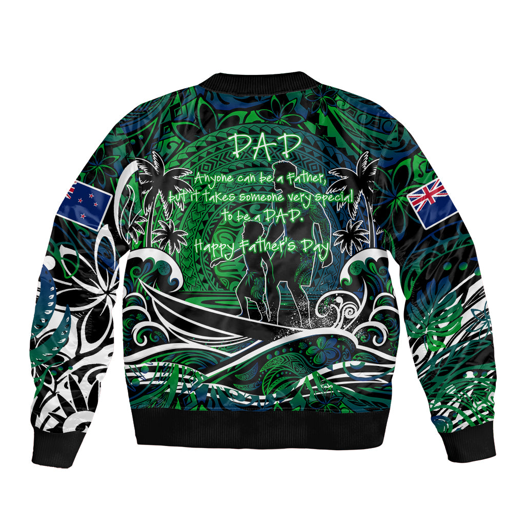 Father's Day New Zealand Bomber Jacket Special Dad Polynesia Paradise DT02 - Polynesian Pride