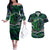 Father's Day New Zealand Couples Matching Off The Shoulder Long Sleeve Dress and Hawaiian Shirt Special Dad Polynesia Paradise