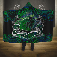 Father's Day New Zealand Hooded Blanket Special Dad Polynesia Paradise DT02 One Size Green - Polynesian Pride