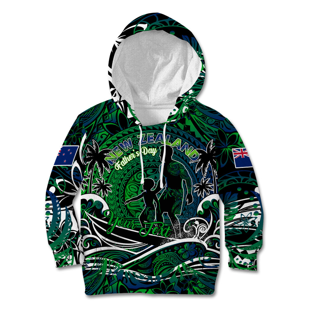 Father's Day New Zealand Kid Hoodie Special Dad Polynesia Paradise DT02 Hoodie Green - Polynesian Pride