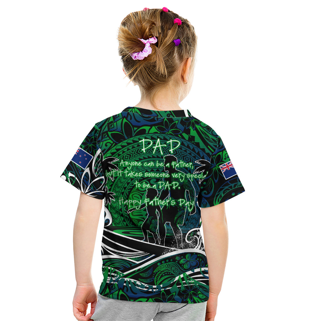 Father's Day New Zealand Kid T Shirt Special Dad Polynesia Paradise DT02 - Polynesian Pride