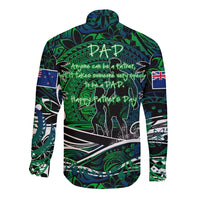 Father's Day New Zealand Long Sleeve Button Shirt Special Dad Polynesia Paradise DT02 - Polynesian Pride