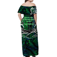 Father's Day New Zealand Off Shoulder Maxi Dress Special Dad Polynesia Paradise DT02 - Polynesian Pride