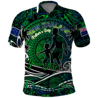 Father's Day New Zealand Polo Shirt Special Dad Polynesia Paradise DT02 Green - Polynesian Pride