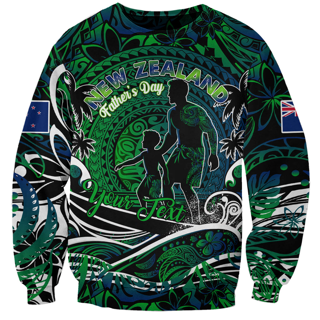 Father's Day New Zealand Sweatshirt Special Dad Polynesia Paradise DT02 Unisex Green - Polynesian Pride