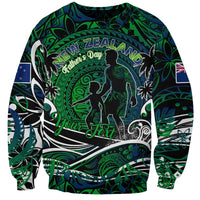 Father's Day New Zealand Sweatshirt Special Dad Polynesia Paradise DT02 Unisex Green - Polynesian Pride