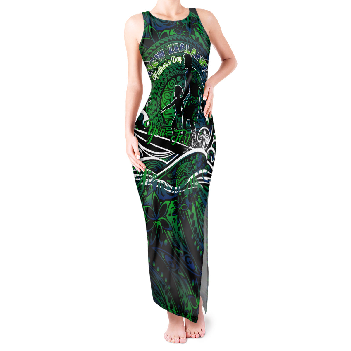 Father's Day New Zealand Tank Maxi Dress Special Dad Polynesia Paradise