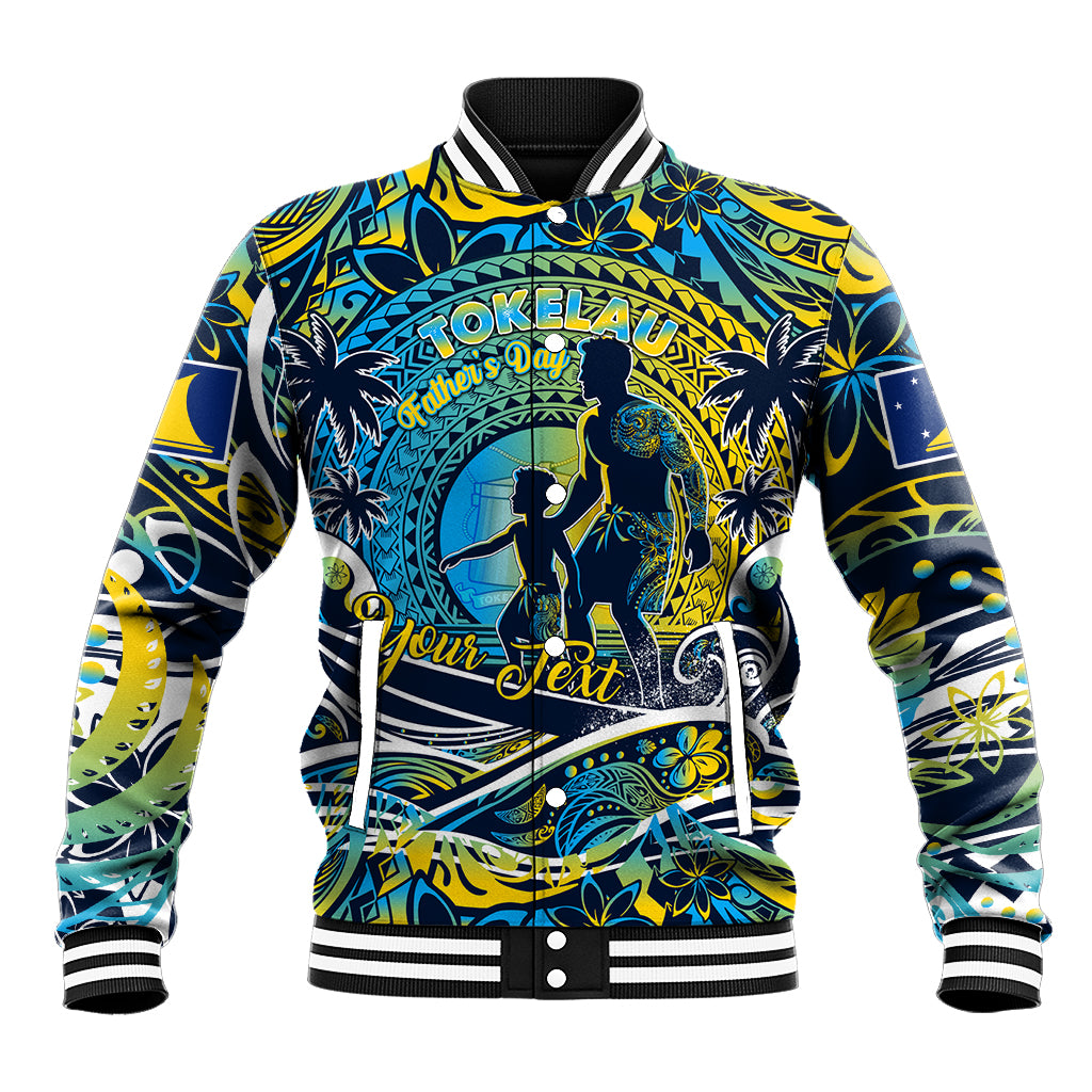 Father's Day Tokelau Baseball Jacket Special Dad Polynesia Paradise DT02 Unisex Blue - Polynesian Pride