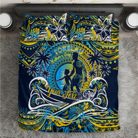 Father's Day Tokelau Bedding Set Special Dad Polynesia Paradise DT02 Blue - Polynesian Pride
