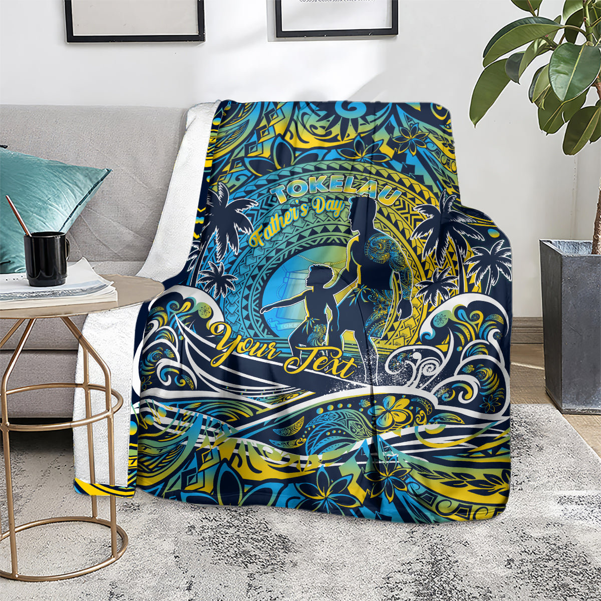 Father's Day Tokelau Blanket Special Dad Polynesia Paradise DT02 - Polynesian Pride