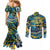 Father's Day Tokelau Couples Matching Mermaid Dress and Long Sleeve Button Shirt Special Dad Polynesia Paradise