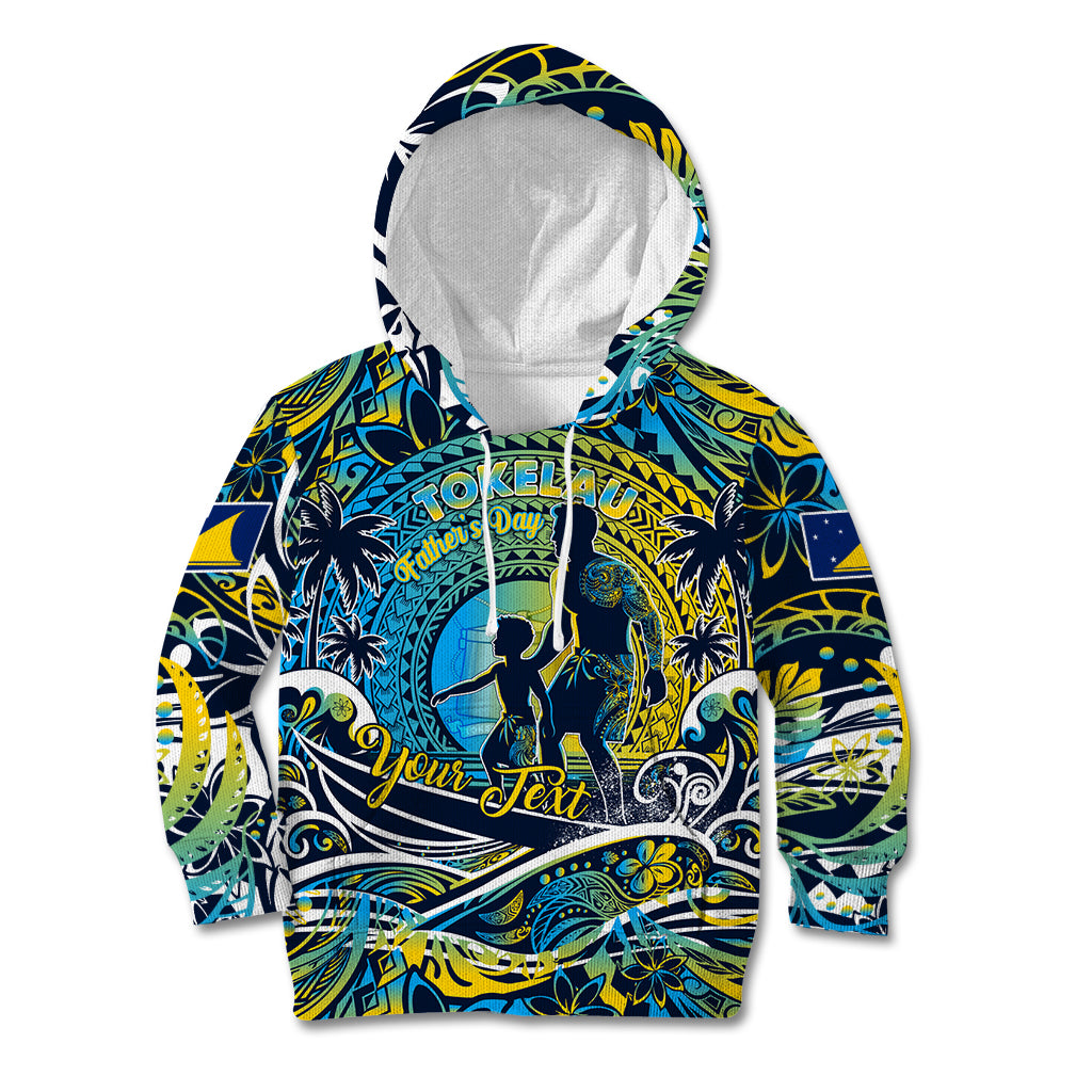 Father's Day Tokelau Kid Hoodie Special Dad Polynesia Paradise DT02 Hoodie Blue - Polynesian Pride