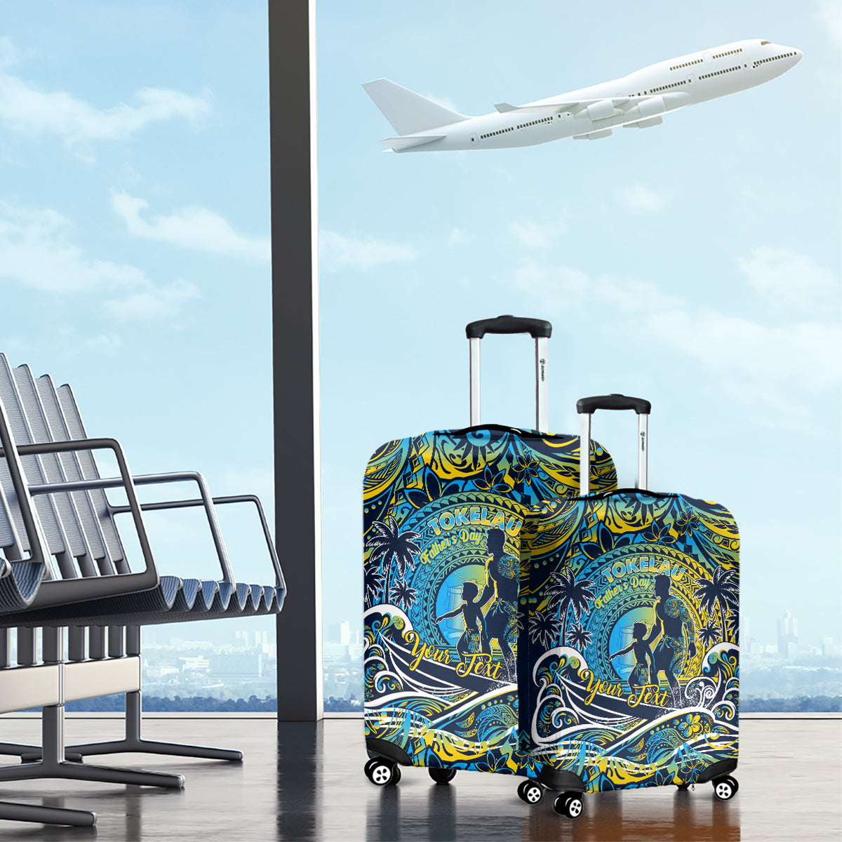 Father's Day Tokelau Luggage Cover Special Dad Polynesia Paradise DT02 - Polynesian Pride