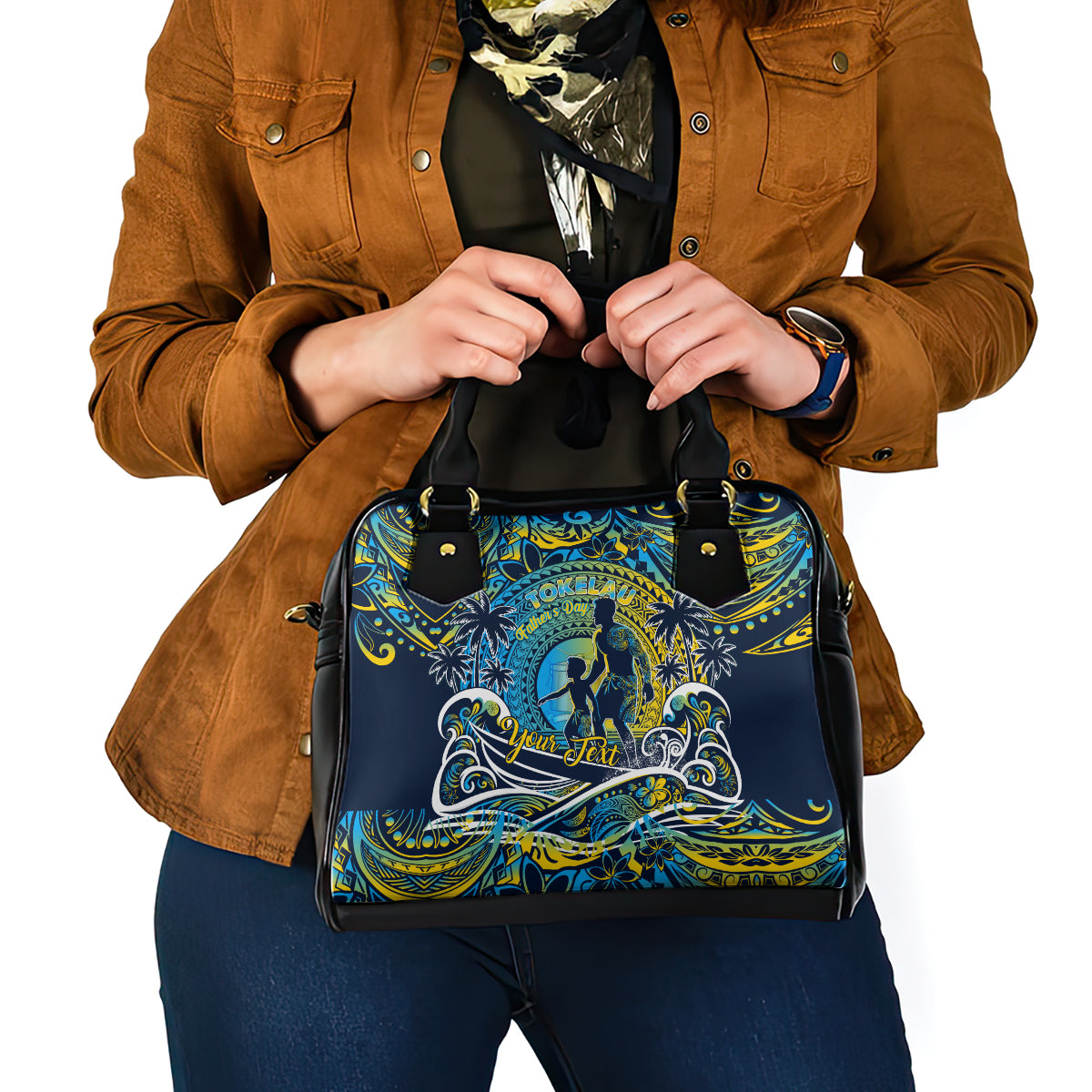 Father's Day Tokelau Shoulder Handbag Special Dad Polynesia Paradise DT02 - Polynesian Pride