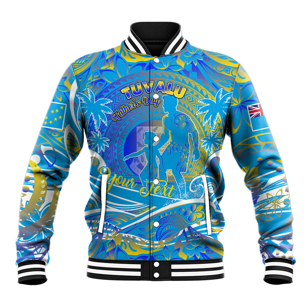 Father's Day Tuvalu Baseball Jacket Special Dad Polynesia Paradise DT02 Unisex Blue - Polynesian Pride