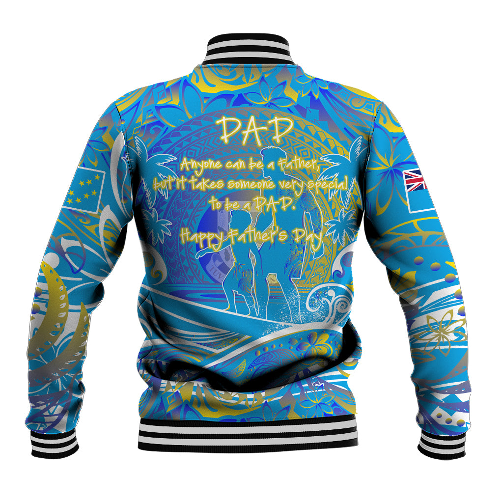 Father's Day Tuvalu Baseball Jacket Special Dad Polynesia Paradise DT02 - Polynesian Pride