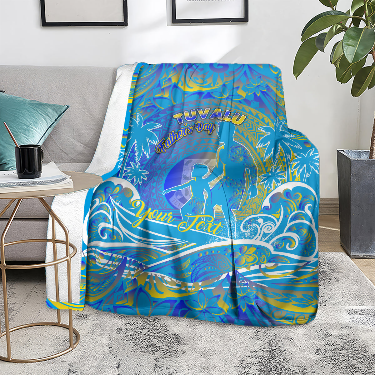 Father's Day Tuvalu Blanket Special Dad Polynesia Paradise DT02 - Polynesian Pride