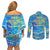 Father's Day Tuvalu Couples Matching Off Shoulder Short Dress and Long Sleeve Button Shirt Special Dad Polynesia Paradise