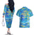 Father's Day Tuvalu Couples Matching Off The Shoulder Long Sleeve Dress and Hawaiian Shirt Special Dad Polynesia Paradise