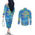 Father's Day Tuvalu Couples Matching Off The Shoulder Long Sleeve Dress and Long Sleeve Button Shirt Special Dad Polynesia Paradise