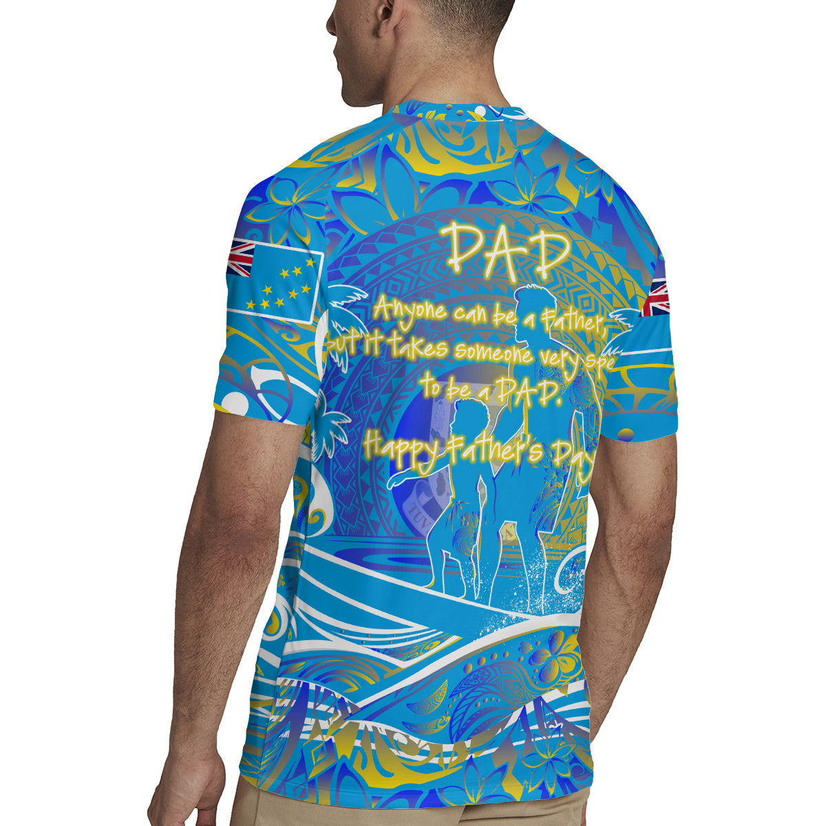 Father's Day Tuvalu Rugby Jersey Special Dad Polynesia Paradise DT02 - Polynesian Pride