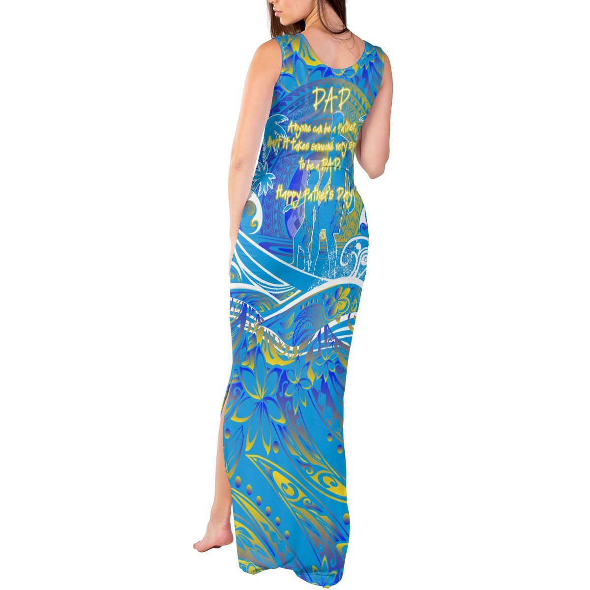 Father's Day Tuvalu Tank Maxi Dress Special Dad Polynesia Paradise DT02 - Polynesian Pride