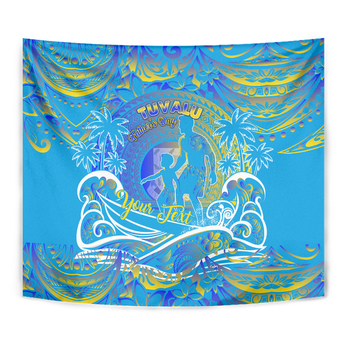 Father's Day Tuvalu Tapestry Special Dad Polynesia Paradise DT02 - Polynesian Pride