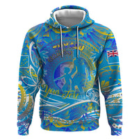 Father's Day Tuvalu Zip Hoodie Special Dad Polynesia Paradise DT02 Pullover Hoodie Blue - Polynesian Pride