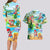 Guam Christmas Couples Matching Long Sleeve Bodycon Dress and Hawaiian Shirt Santa Claus Beach and Wave DT02 - Polynesian Pride