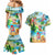 Guam Christmas Couples Matching Mermaid Dress and Hawaiian Shirt Santa Claus Beach and Wave DT02 - Polynesian Pride