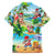 Guam Christmas Family Matching Long Sleeve Bodycon Dress and Hawaiian Shirt Santa Claus Beach and Wave DT02 - Polynesian Pride