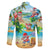 Guam Christmas Family Matching Long Sleeve Bodycon Dress and Hawaiian Shirt Santa Claus Beach and Wave DT02 - Polynesian Pride