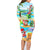 Guam Christmas Family Matching Long Sleeve Bodycon Dress and Hawaiian Shirt Santa Claus Beach and Wave DT02 - Polynesian Pride