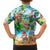 Guam Christmas Family Matching Off Shoulder Short Dress and Hawaiian Shirt Santa Claus Beach and Wave DT02 - Polynesian Pride