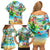 Guam Christmas Family Matching Off Shoulder Short Dress and Hawaiian Shirt Santa Claus Beach and Wave DT02 - Polynesian Pride