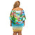 Guam Christmas Family Matching Off Shoulder Short Dress and Hawaiian Shirt Santa Claus Beach and Wave DT02 - Polynesian Pride