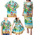 Guam Christmas Family Matching Puletasi Dress and Hawaiian Shirt Santa Claus Beach and Wave DT02 - Polynesian Pride