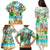 Guam Christmas Family Matching Puletasi Dress and Hawaiian Shirt Santa Claus Beach and Wave DT02 - Polynesian Pride