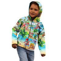 Guam Christmas Kid Hoodie Santa Claus Beach and Wave DT02 - Polynesian Pride