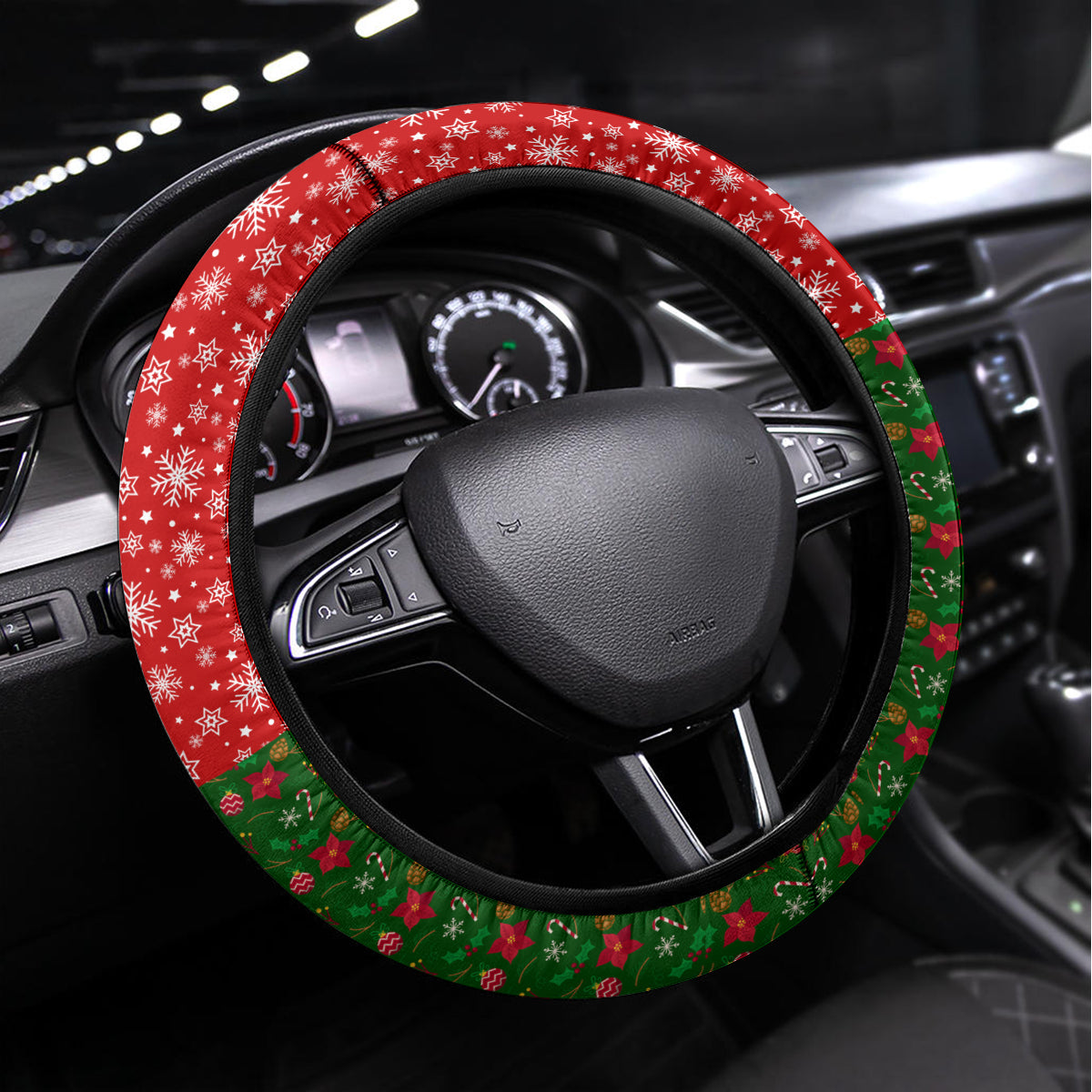 Hawaii Christmas Steering Wheel Cover Mele Kalikimaka Kanaka Maoli DT02 Universal Fit Art - Polynesian Pride
