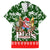 Guam Christmas Family Matching Puletasi Dress and Hawaiian Shirt Felis Pusgua Tropical Xmas Patterns DT02 Dad's Shirt - Short Sleeve Green - Polynesian Pride