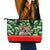 Guam Christmas Leather Tote Bag Felis Pusgua Tropical Xmas Patterns DT02 - Polynesian Pride