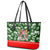 Guam Christmas Leather Tote Bag Felis Pusgua Tropical Xmas Patterns DT02 - Polynesian Pride