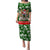 Guam Christmas Puletasi Felis Pusgua Tropical Xmas Patterns DT02 Long Dress Green - Polynesian Pride